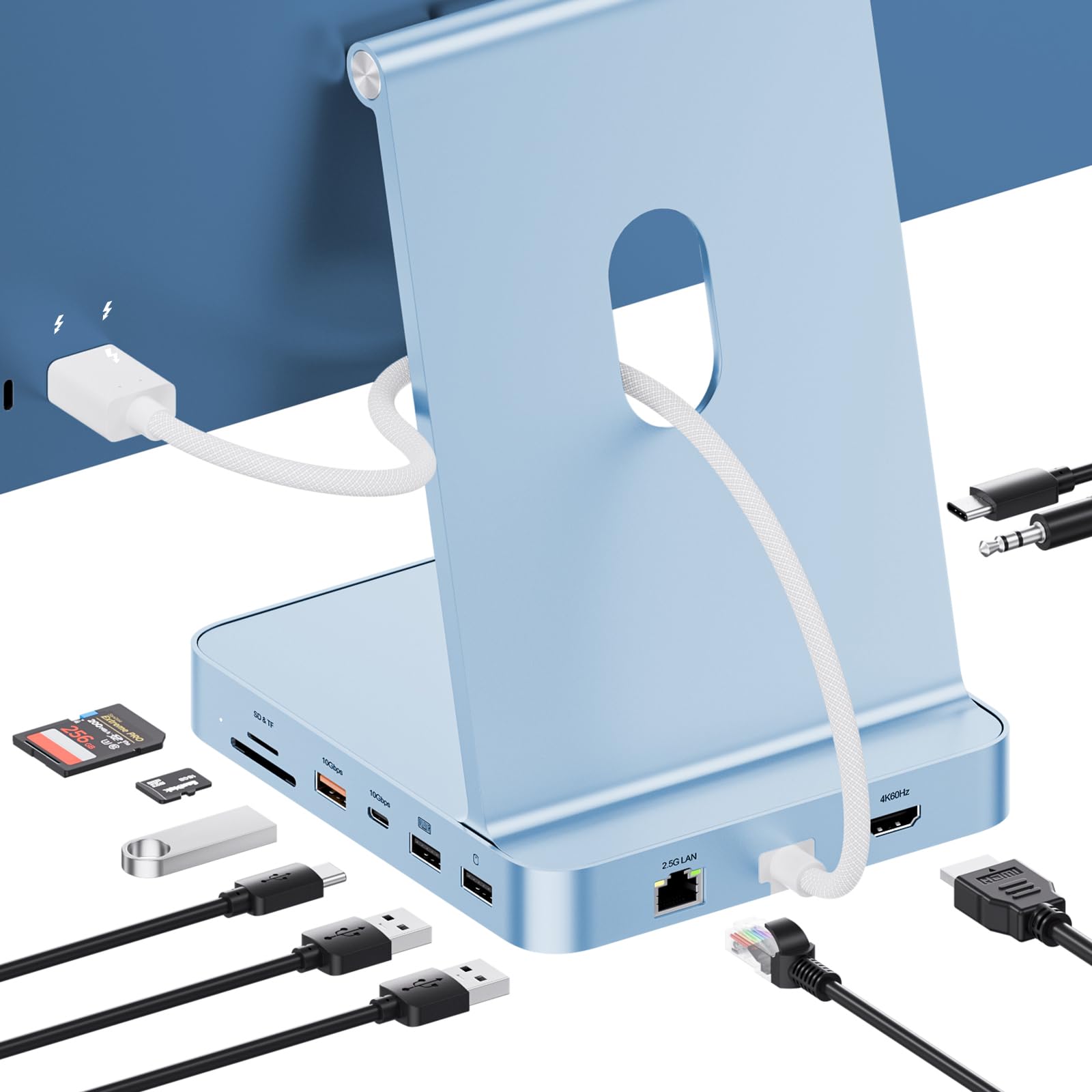PULWTOP Mejorado Hub iMac para M1/M3/M4, Accesorios iMac con Carcasa SSD (SSD no incluida), hub USB C para iMac de 24 Pulgada