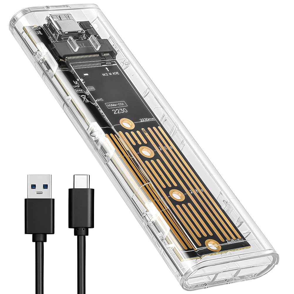 AXFEE Carcasa SSD M.2 NVMe, Carcasa Disco Duro SSD, Caja Disco Duro Lector Disco Duro 10Gbps USB 3.1 Gen 2, Compatible con 22
