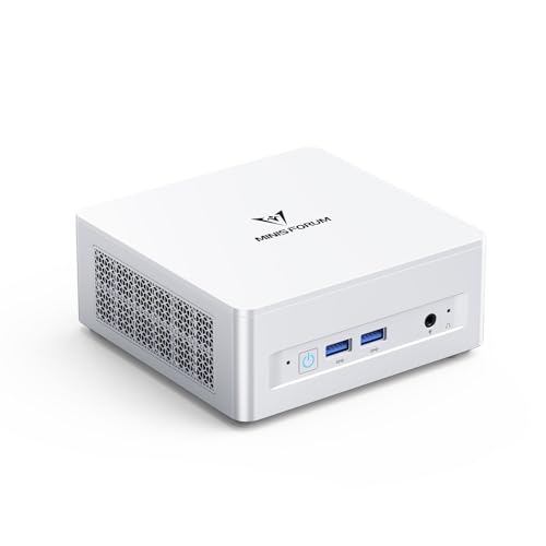 MINISFORUM Mini PC UM880 Plus con AMD Ryzen 7 8845HS (8C/16T, hasta 5,1 GHz),Mini computadora Radeon 780M, 32GB DDR5, 1TB PCIe4.0 SSD, OCuLink, 5 Puertos USB, Triple Pantalla con HDMI+DP+USB4, Wifi6e