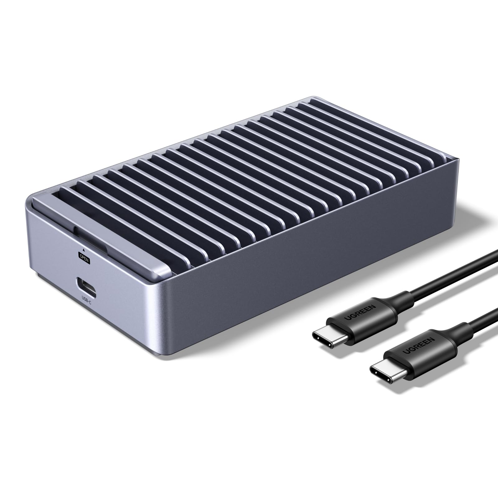 UGREEN Carcasa M2 NVMe SSD de 40Gbps, Recintos USB 4 Compatible con Thunderbolt 4/ 3, Adaptador de Disco Duro Externo de Alum