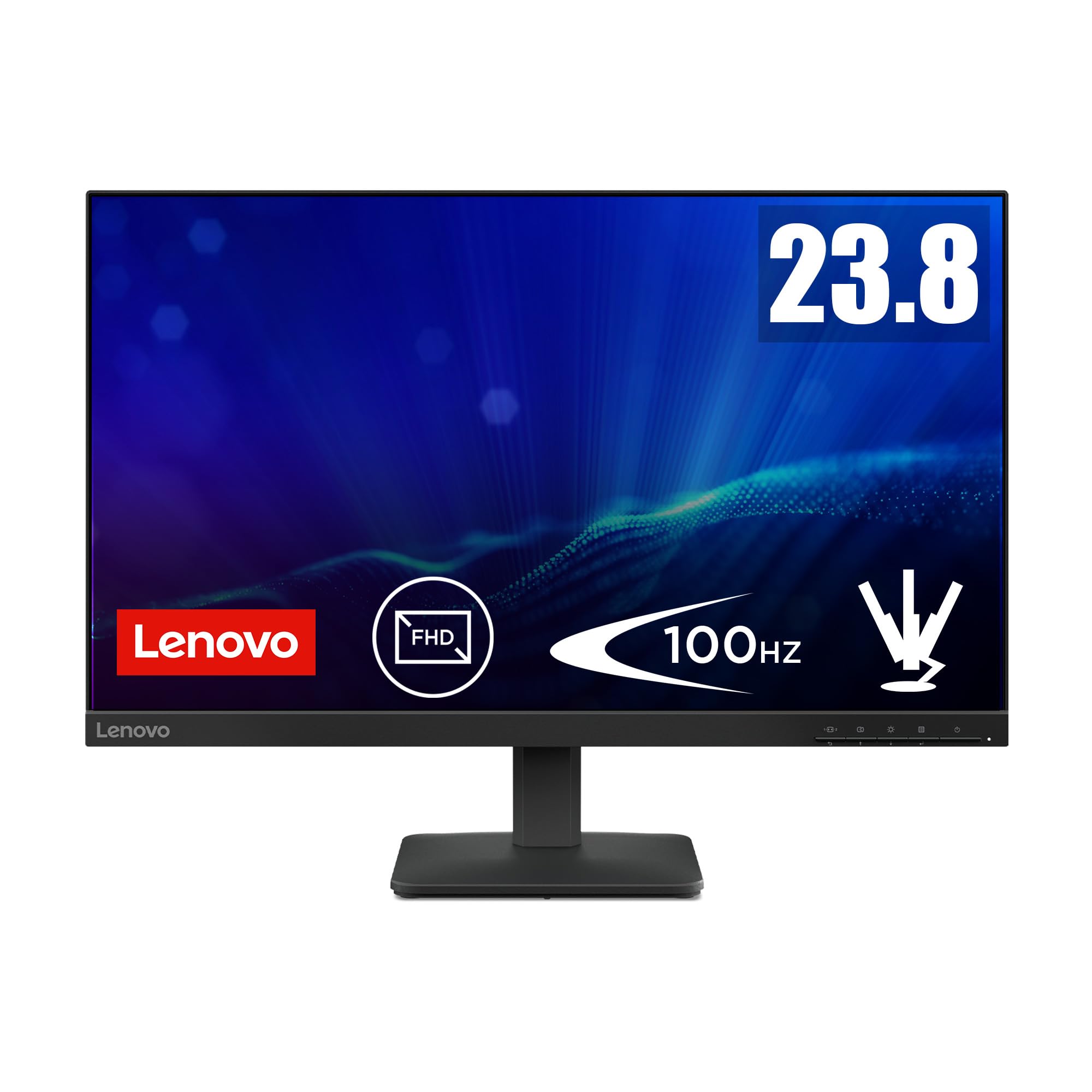 Lenovo L24-4e - Monitor FHD 23.8" (IPS, 1920x1080, Tasa de Refresco 48 Hz – 100 Hz, Tiempo de Respuesta de 4 ms, HDMI 1.4, VG