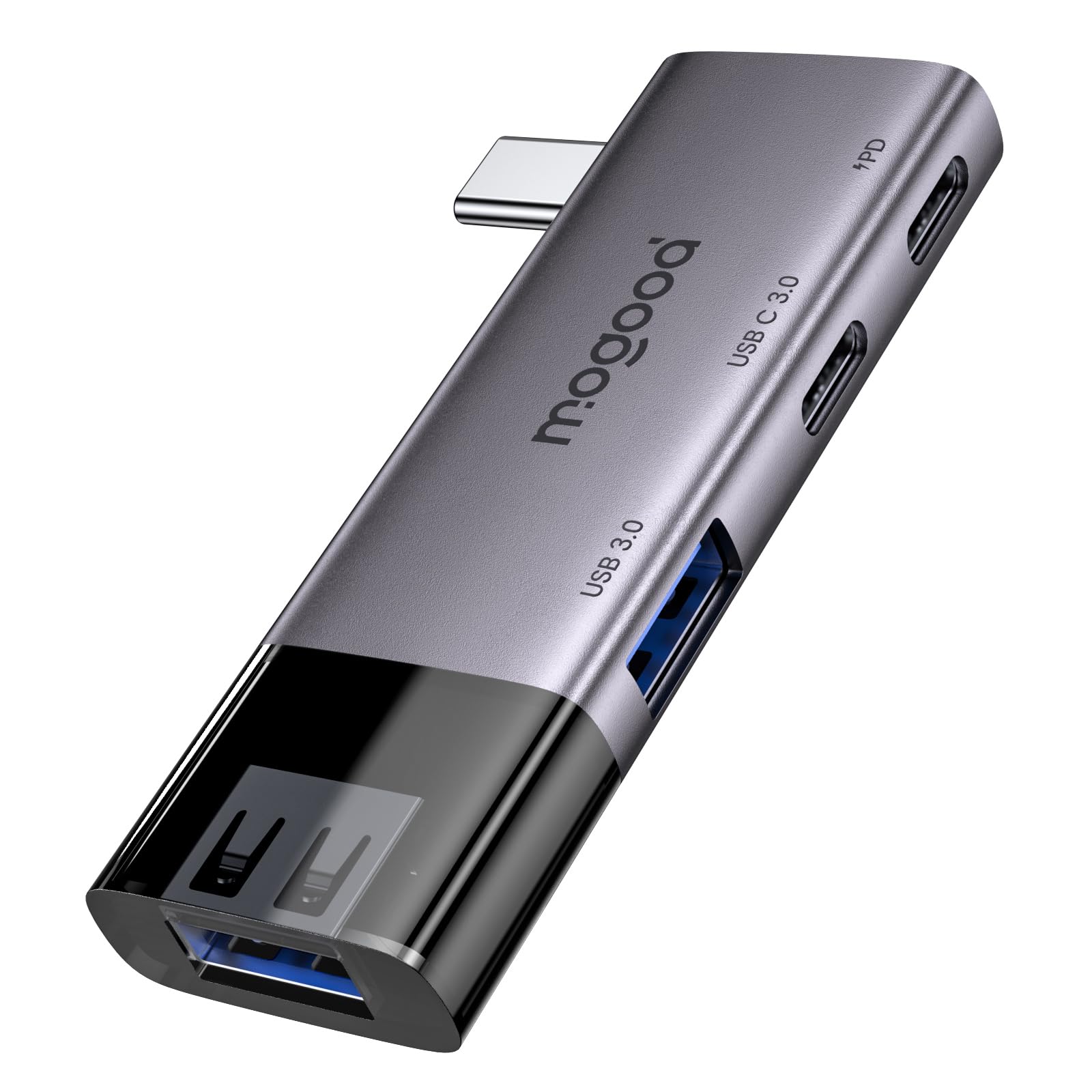MOGOOD USB C Hub 5Gbps, 100W USB 3.0 Hub Multi USB Port Expander, USB C Splitter Multiport Adapter para Ordenador portátil, P