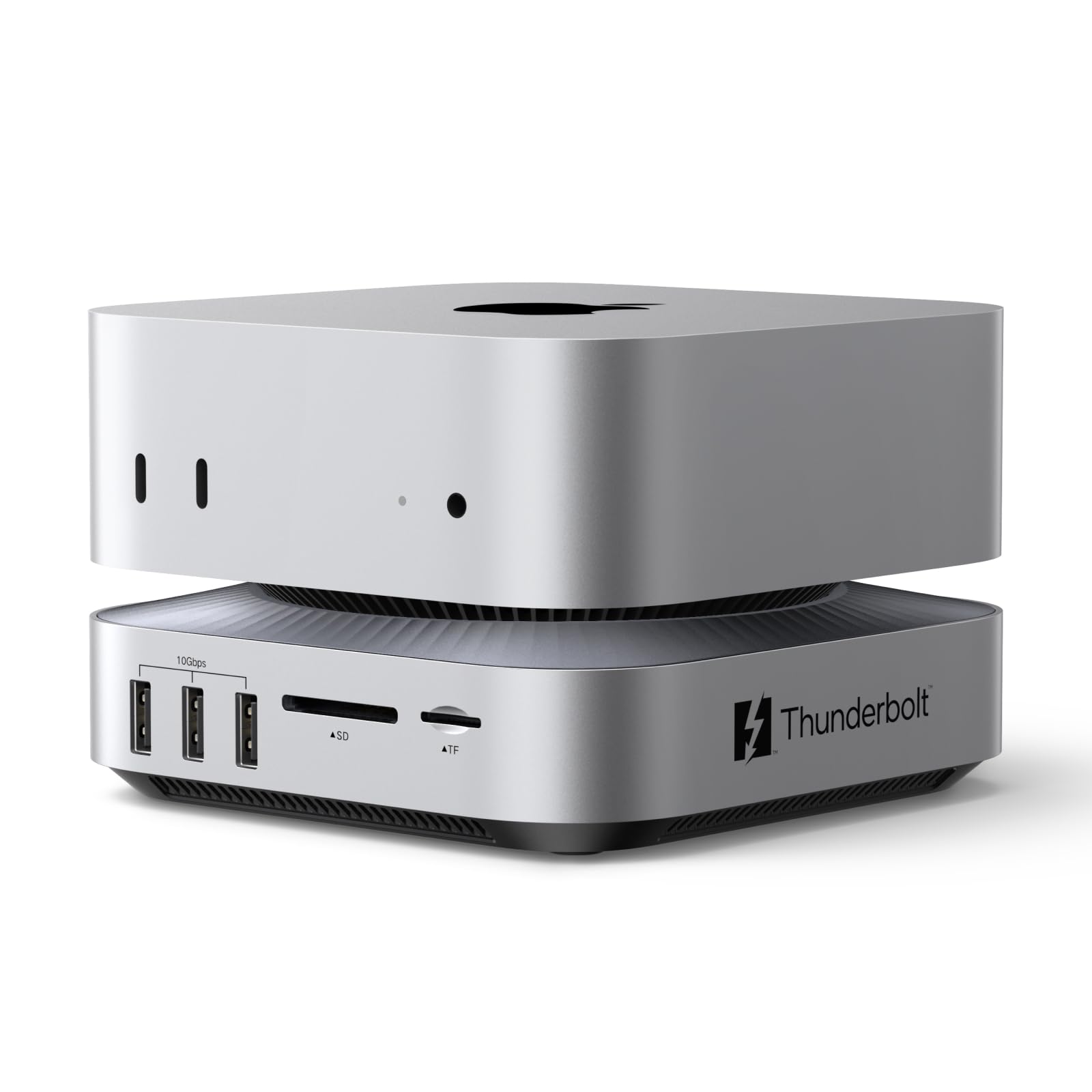 UGREEN Maxidol Thunderbolt 5 Docking Station Revodok 10 en 1 para Mac Mini M4 et M4 Pro con 2*TBT5 120Gbps Carcasa M.2 SSD Di