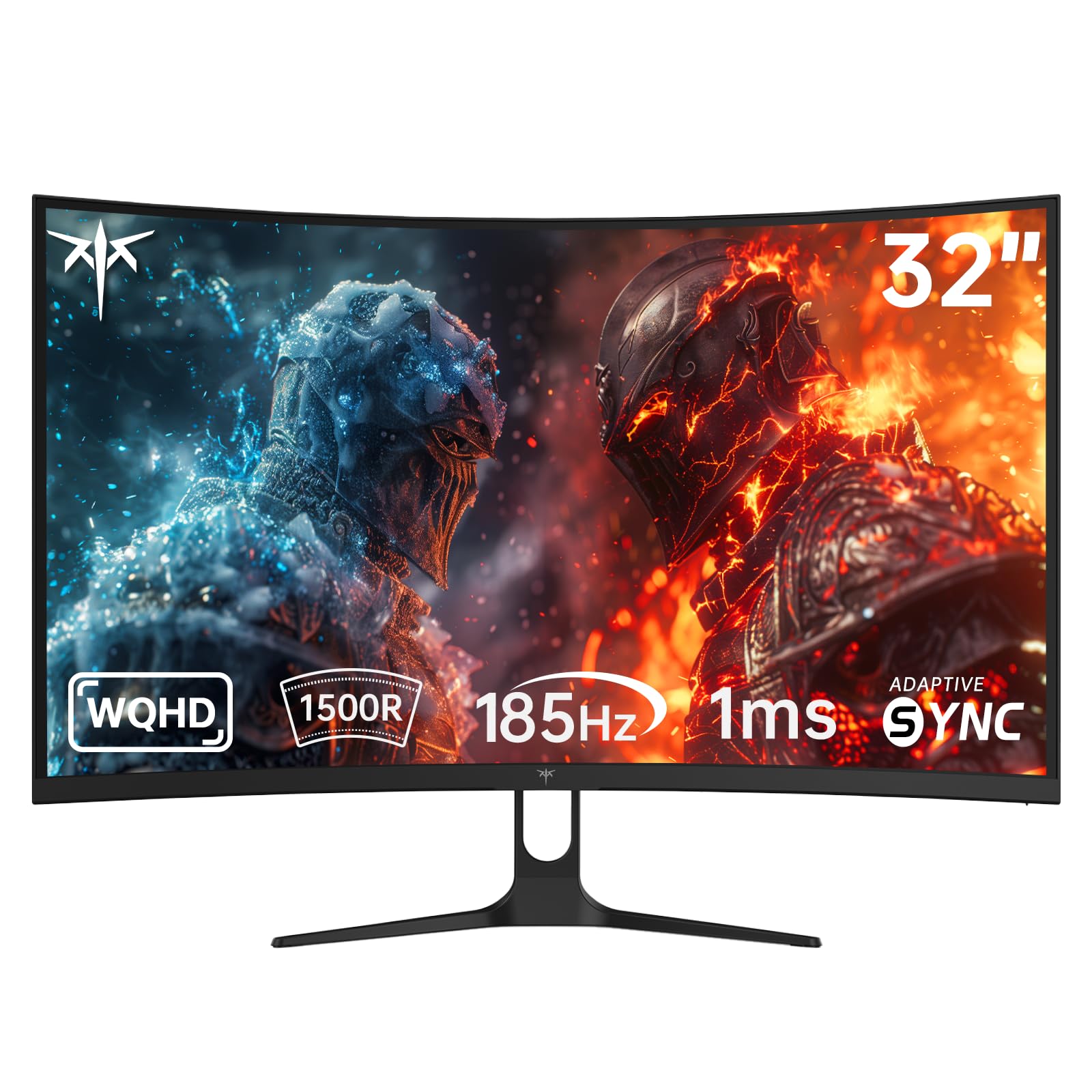 KTC Monitor Gaming Curvo 32 Pulgadas | QHD@185Hz (OC) | 1ms | Panel HVA, Curvatura 1500R | 96% DCI-P3, 99% sRGB, 1,07 Mil Mil