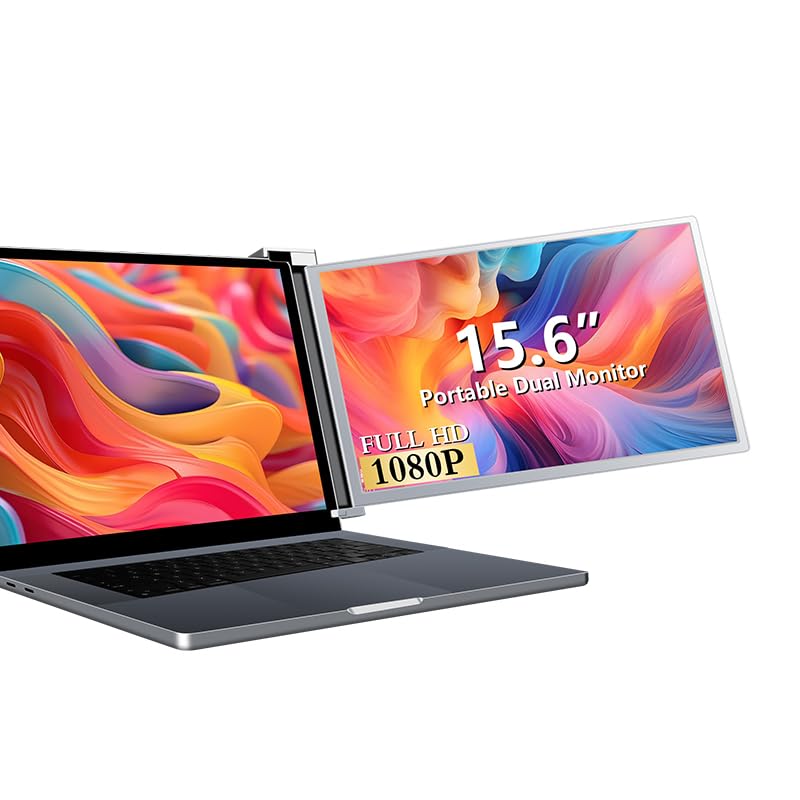 All Home Basics Monitor Portátil para Portátil, Extensor de Pantalla para Portátil de 15.6" FHD 1080P IPS 300nit Doble Pantal