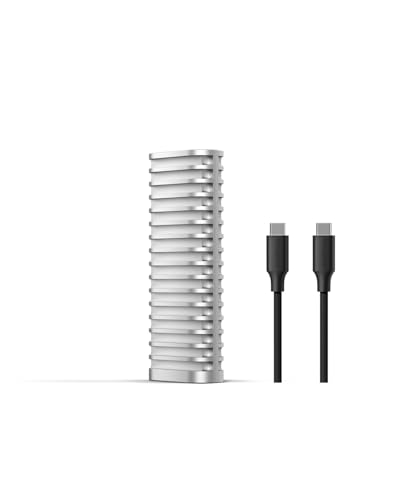 TERRAMASTER D1 SSD M.2 NVMe Enclosure - IP67 a Prueba de Agua/Polvo/Resistente a aplastamiento de 1,2 toneladas, Carcasa de Aluminio, USB 3.2 10 Gbps Tipo C(sin Disco)